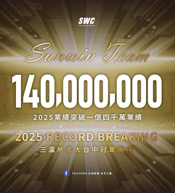 2025 業績突破一億四千萬